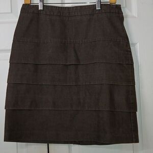 Lifestyle Attitude by Larry Levine brownish a line layered skirt  Sz 8 NWOT